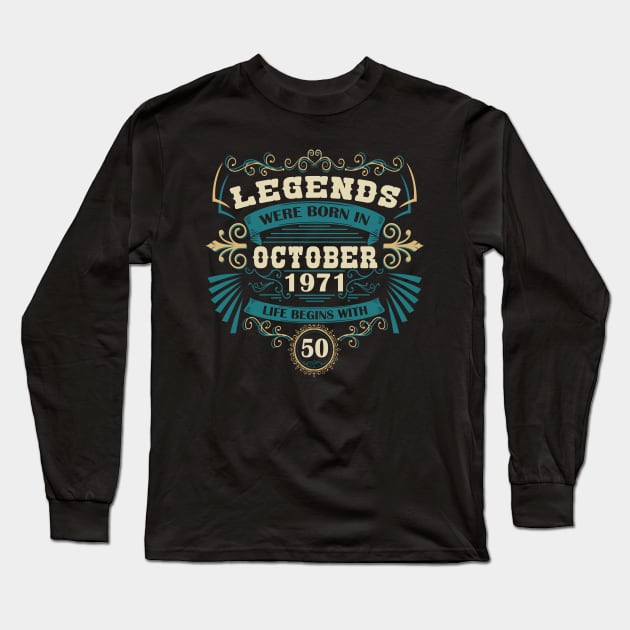 1971 birthday gifts for men and women Long Sleeve T-Shirt by HBfunshirts